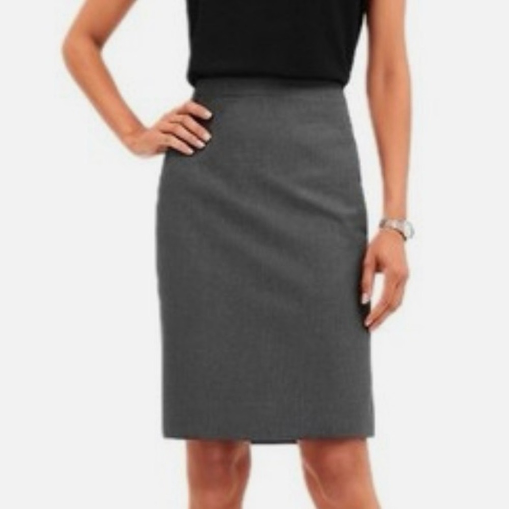 J. Crew No.2 Wool Pencil Skirt Charcoal Gray Size 4